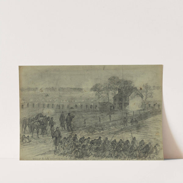 Scene at the late reconnaisance at Morton Ford -(night) by Alfred Rudolph Waud