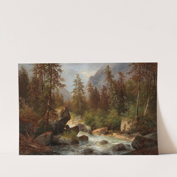 Scene By The Waldbachstrub Near Hallstatt by Carl Hasch