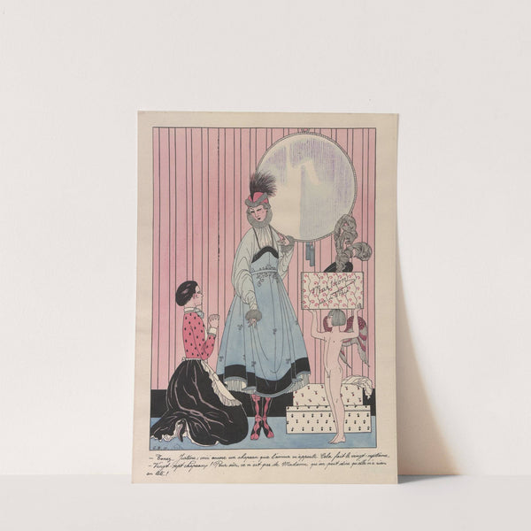 Scène de magasin (chapellerie) (1915) by George Barbier