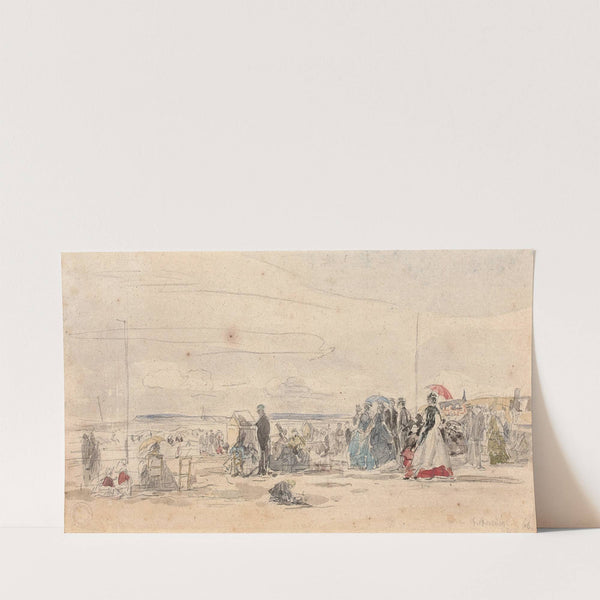 Scène de plage à Deauville by Eugène Boudin
