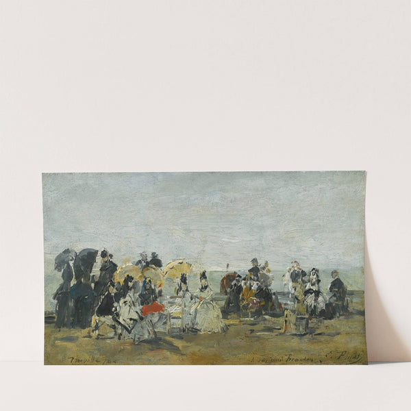 Scène De Plage À Trouville (1872) by Eugène Boudin
