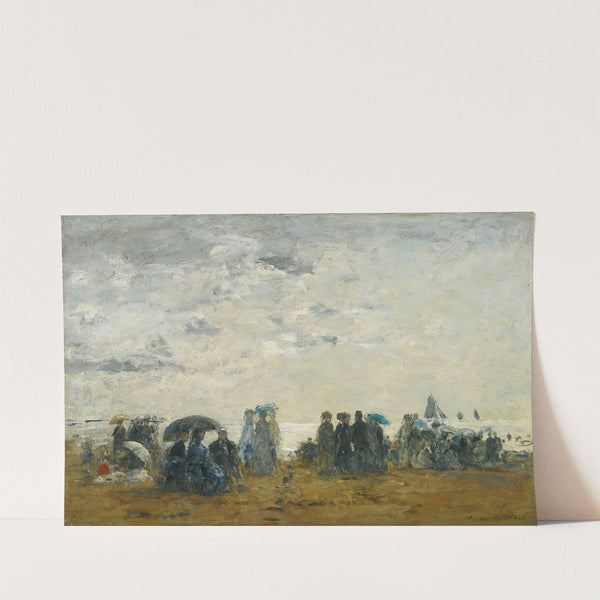 Scène De Plage À Trouville (1868) by Eugène Boudin