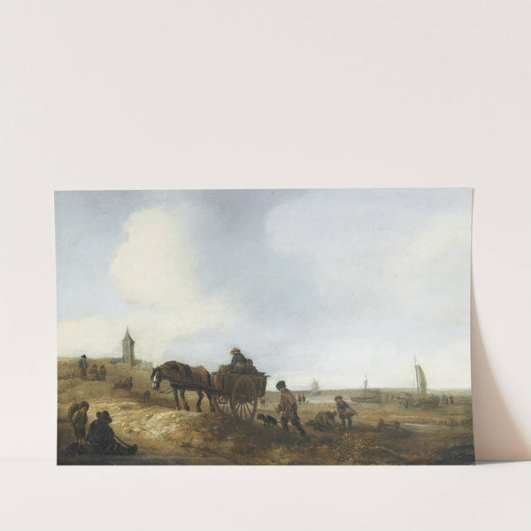 Scène de plage avec pêcheurs by Isaac van Ostade