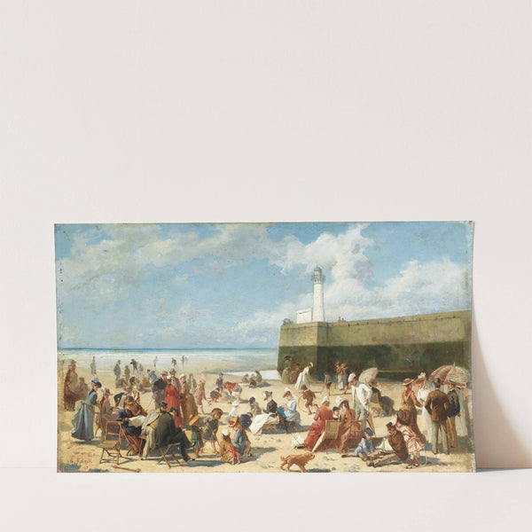 Scène de plage en été (1887) by Alcide Théophile Robaudi