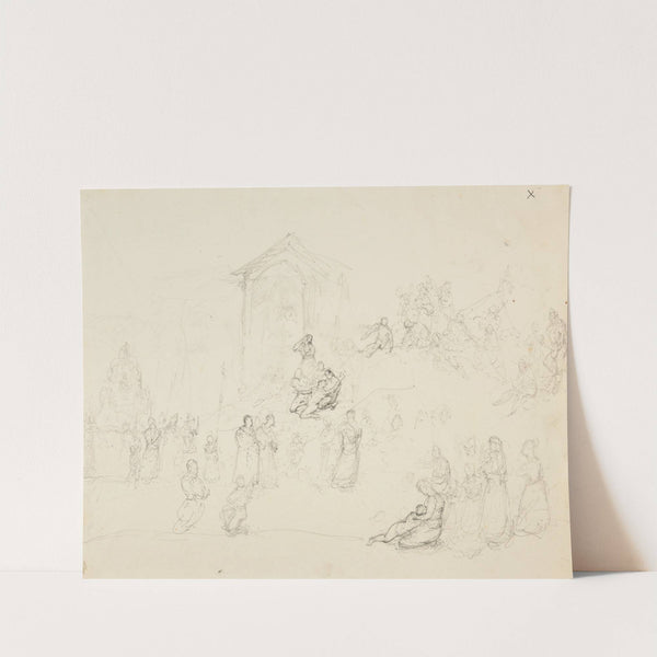 Scène de procession en Italie by Jacques-Raymond Brascassat