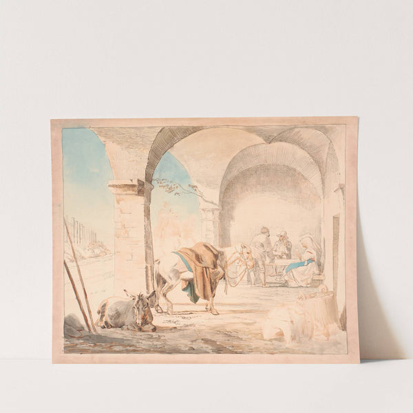 Scene fra et osteri by Johan Thomas Lundbye