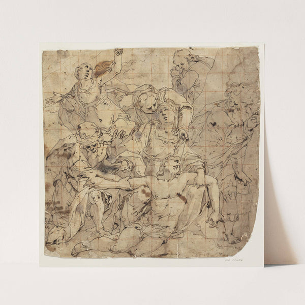 Scene fra Korsnedtagelsen Klagen over Kristi lig by Giovanni Battista Trotti