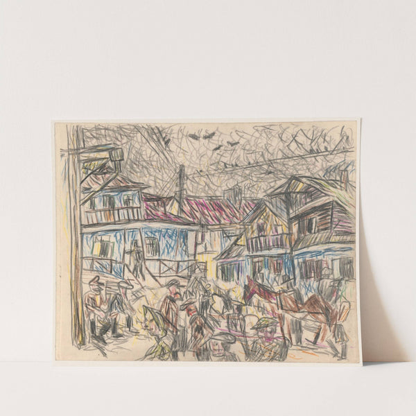 Scene from a marketplace (1934 - 1937) by Stanisław Osostowicz