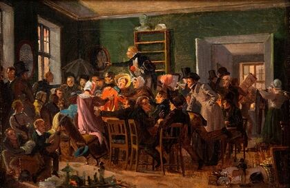 Scene from an auction
