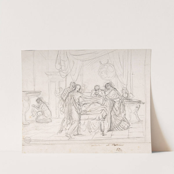 Scene from Ancient History; Cup Offered to an Invalid by Jacques Louis David