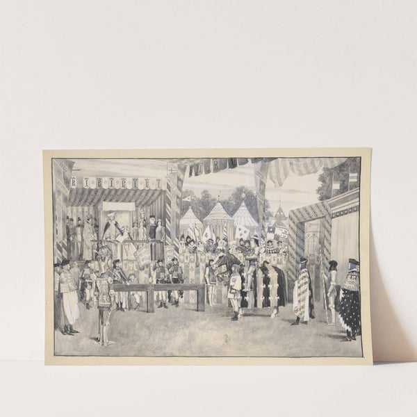 Scene from King Richard II, I, 3 King Richard; ‘Marshall ask yonder knight in arms both who he is and why he cometh hither thus plated in habiliments of war’ by John Jellicoe