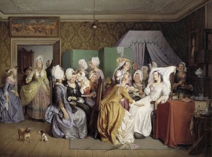 Scene from Ludwig Holberg’s The Lying-in Room