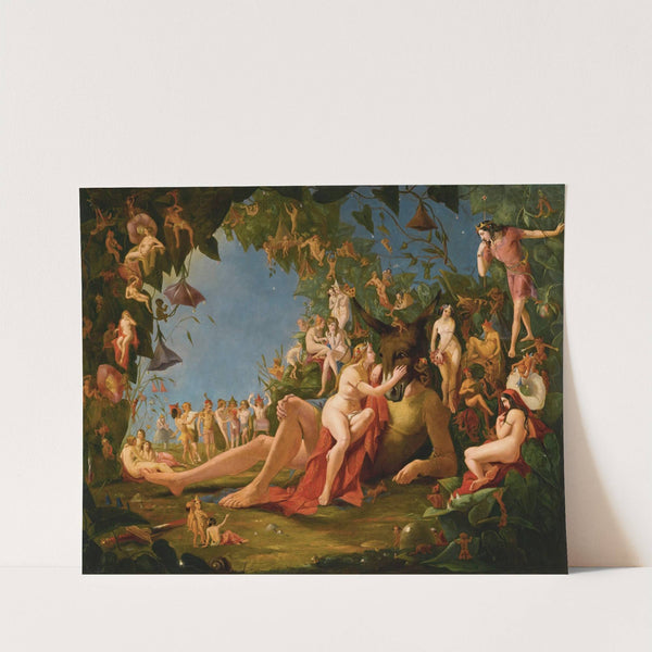 Scene from midsummer night's dream 'come sit thee down upon this flowery bed' by William John Montaigne