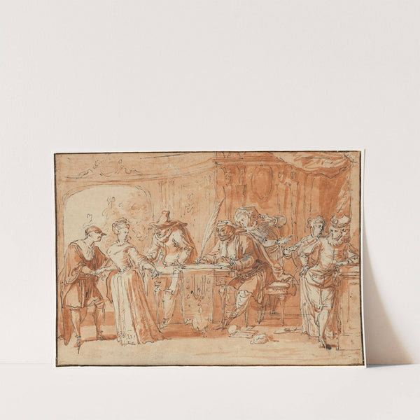 Scene from the Italian Comedy (1700) by Claude Gillot