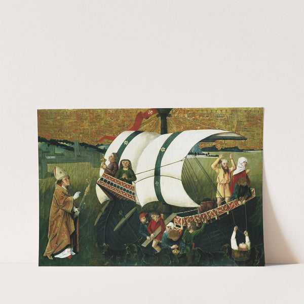 Scene from the Legend of a Bishop Saint (ca. 1480) by Master From Friedrich Herlin'''s Circle