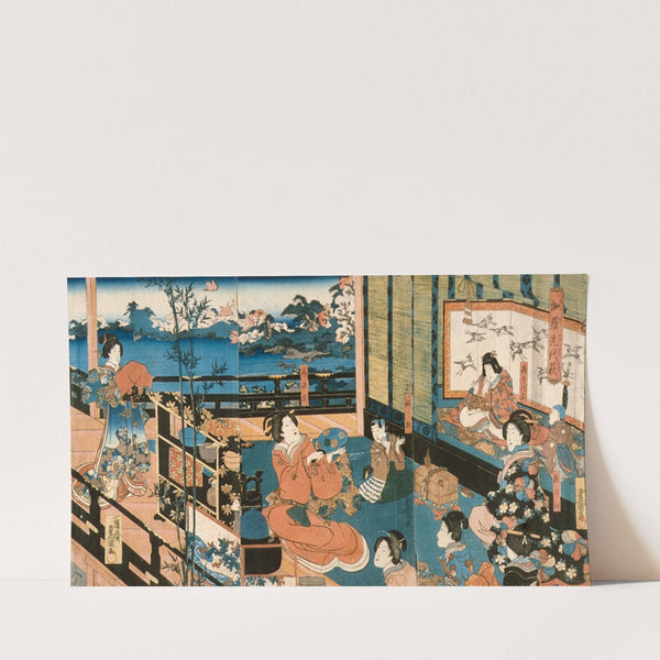 Scene from the Play Meiboku Sendai Hagi; The Prince Watching Tea Preparation (late 1840s) by Utagawa Kunisada (Toyokuni III)