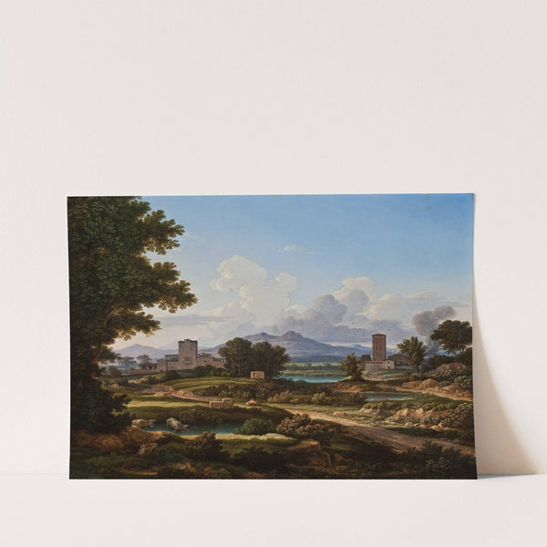 Scene From The Roman Campagna, Torre Del Quinto by Johann Christian Reinhart