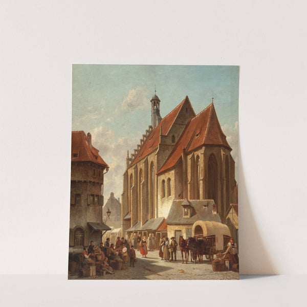 Scene in a Flemish Marketplace by Jacques François Carabain