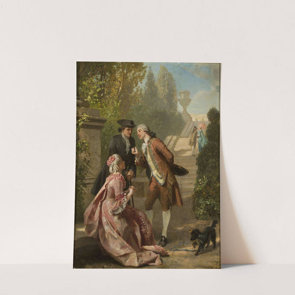 Scene in a park by Prudent-Louis Leray