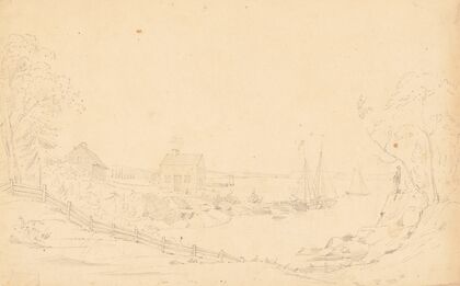 Scene in Connecticut, perhaps the mouth of the Mill River