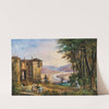 Scene in Salzburg, excursionists resting, with a view of Lueg Pass by Anton Reiffenstuhl
