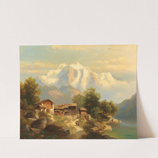 Scene In Switzerland by Franz Barbarini