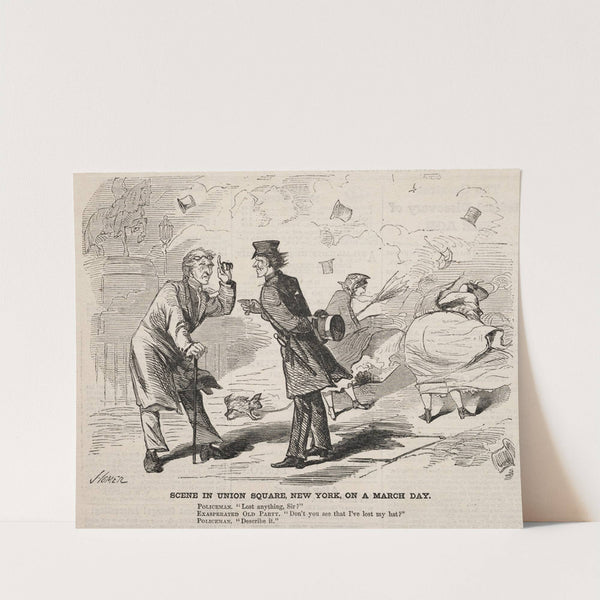 Scene in Union Square, New York, on a March Day (1860) by Winslow Homer