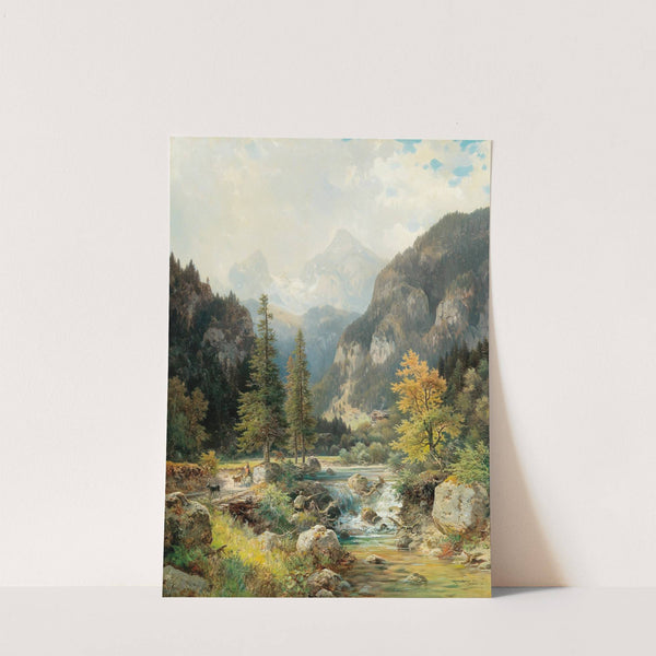 Scene near Berchtesgaden with Watzmann by Ludwig Sckell