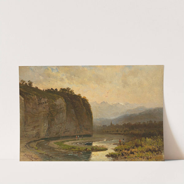 Scene of the Inntal, near Pfunds in Tyrol by Pieter Franciscus Peters