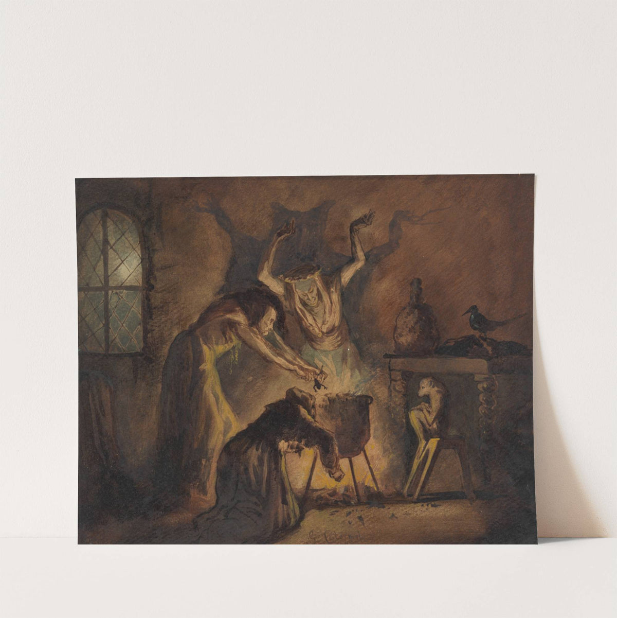 Scene of Three Witches from Shakespeare's Macbeth by George Cattermole