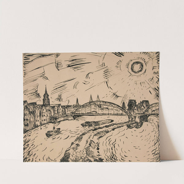 Scene on the River Wuppe (1921) by Carlo Mense