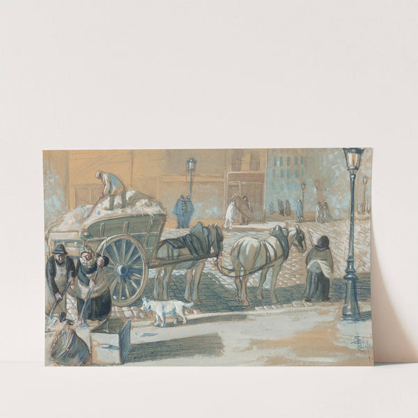 Scène Parisienne en hiver by Théophile Alexandre Steinlen