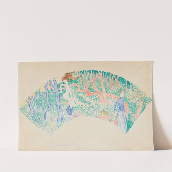 Scène symboliste (projet d’éventail) (1890) by Maurice Denis