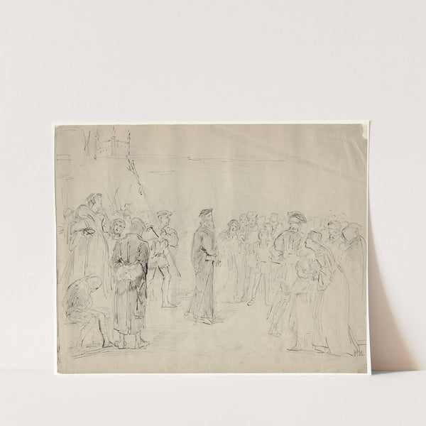 Scène uit Shakespeare, man op weg naar zijn executie by Matthijs Maris