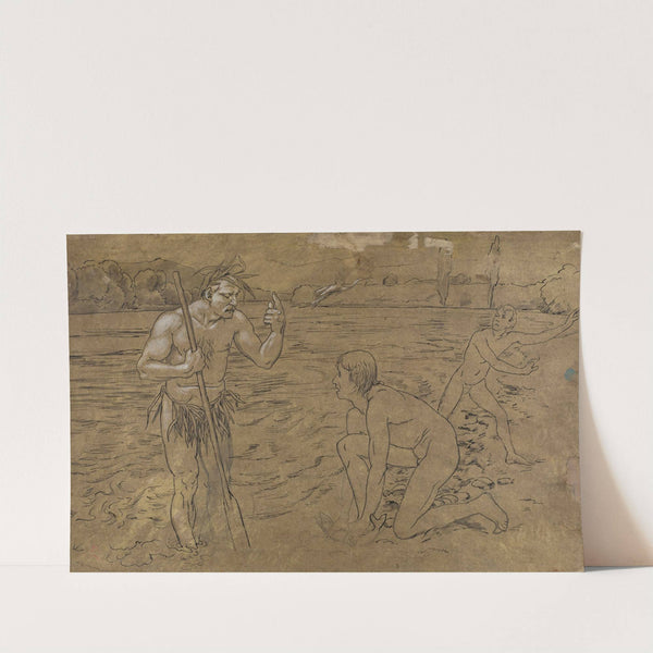 Scene with a River Deity and Naked Young Men (1860 - 1924) by Hans Thoma