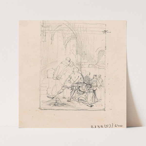 Scene with Beggars by Nicaise De Keyser