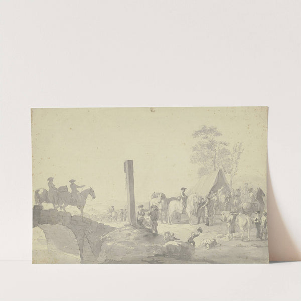 Scene with soldiers in camp by Johann Georg Pforr