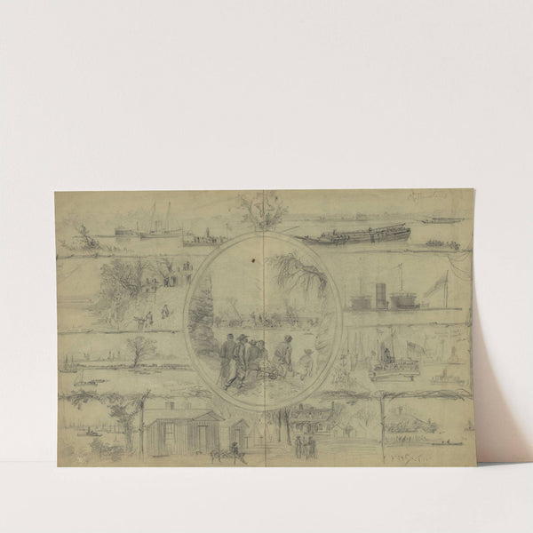 Scenes associated with Dutch Gap Canal by Alfred Rudolph Waud