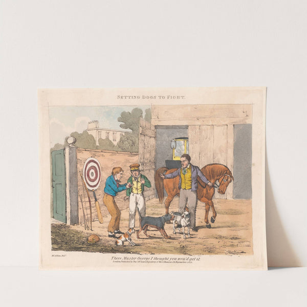 Scenes in the Life of Master George – Setting dogs to fight (1823) by Henry Thomas Alken