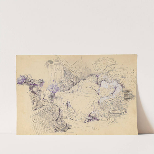 Scenes of Sarah Bernhardt's life by Georges Jules Victor Clairin