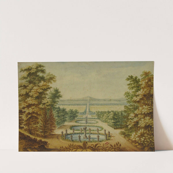 Scenic View of Gardens by Antoine-Claude Fleury