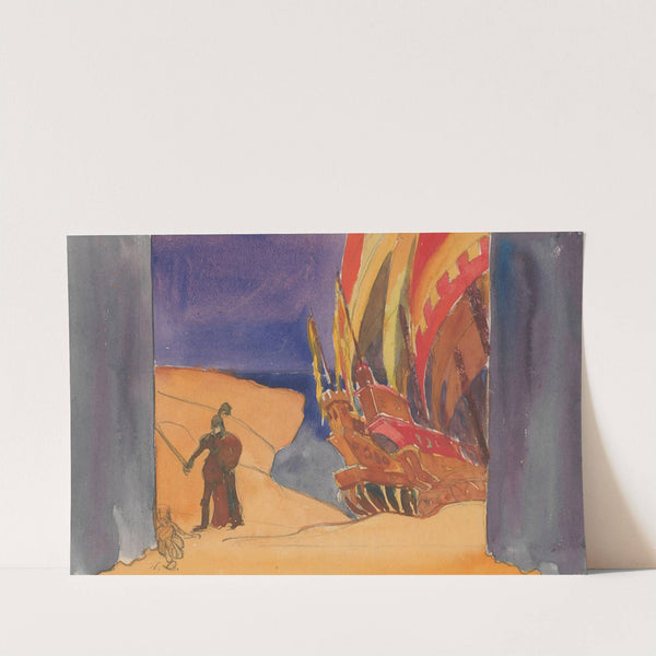 Scenographic sketch for The Constant Prince by Wincenty Drabik