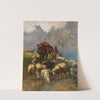 Schafe und Hirte an einem Hochgebirgssee (Ca. 1902) by Christian Mali
