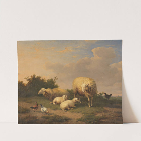 Schafe und Lämmer (1853) by Eugène Joseph Verboeckhoven