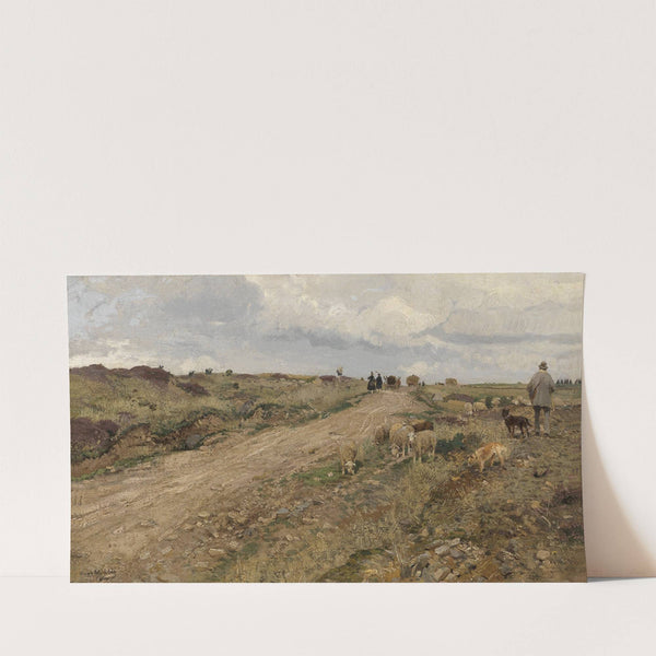 Schäfer auf dem Heimweg by Hugo Mühlig