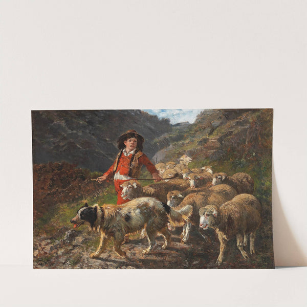 Schäfer mit Herde by Giuseppe Palizzi