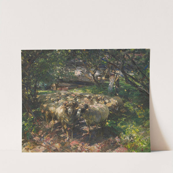Schafherde im Obstgarten (1925) by Heinrich Von Zügel