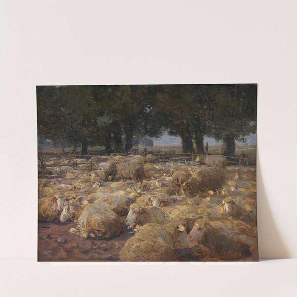 Schafpark (Heidemoor) (1898) by Heinrich Von Zügel