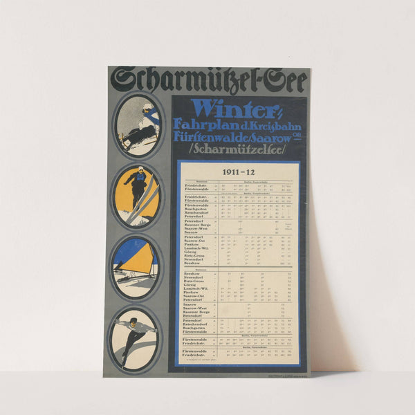 Scharmützel- See, Winterfahrplan der Kreisbahn Fürstenwalde Saarow (1911) by Hans Rudi Erdt