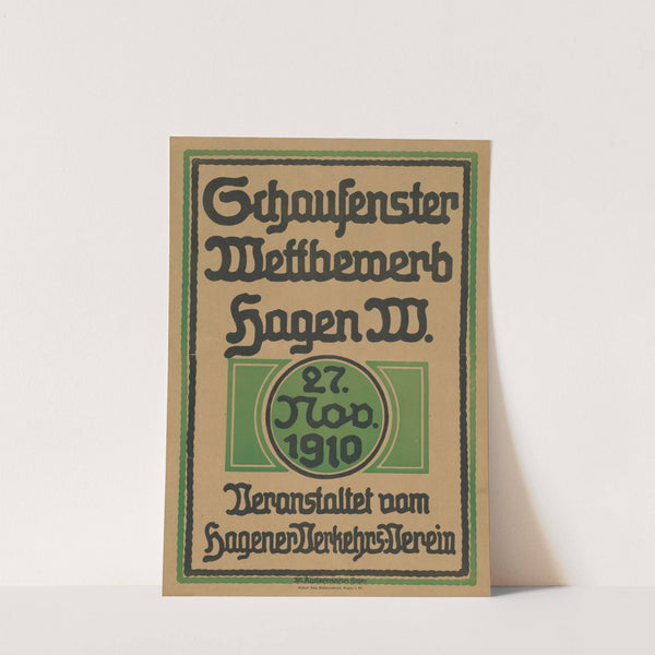 Schaufenster-Wettbewerb 1910. Hagener Verkehrsverein (1910) by Max Austermann